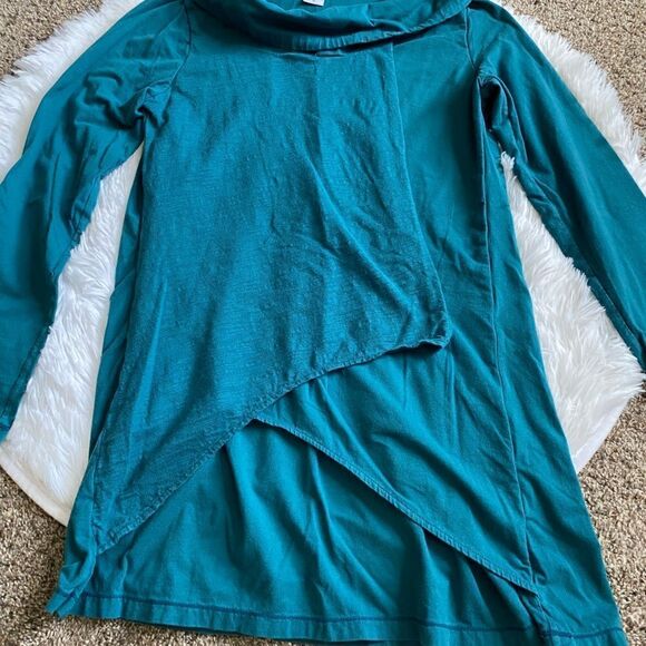 Soft Surroundings Top Blue Stretch Womens Size Medium - Picture 8 of 9